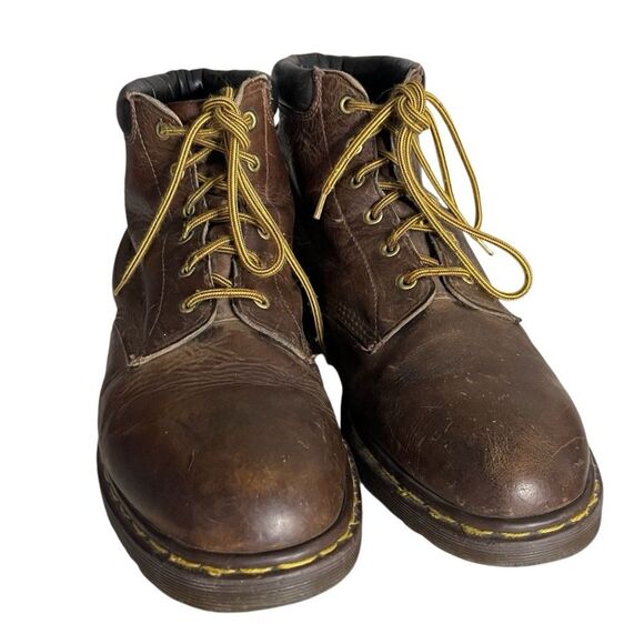 DR MARTENS Brown Boots Made In England 6 Hole Fits Mens 12.5 VINTAGE main image 9